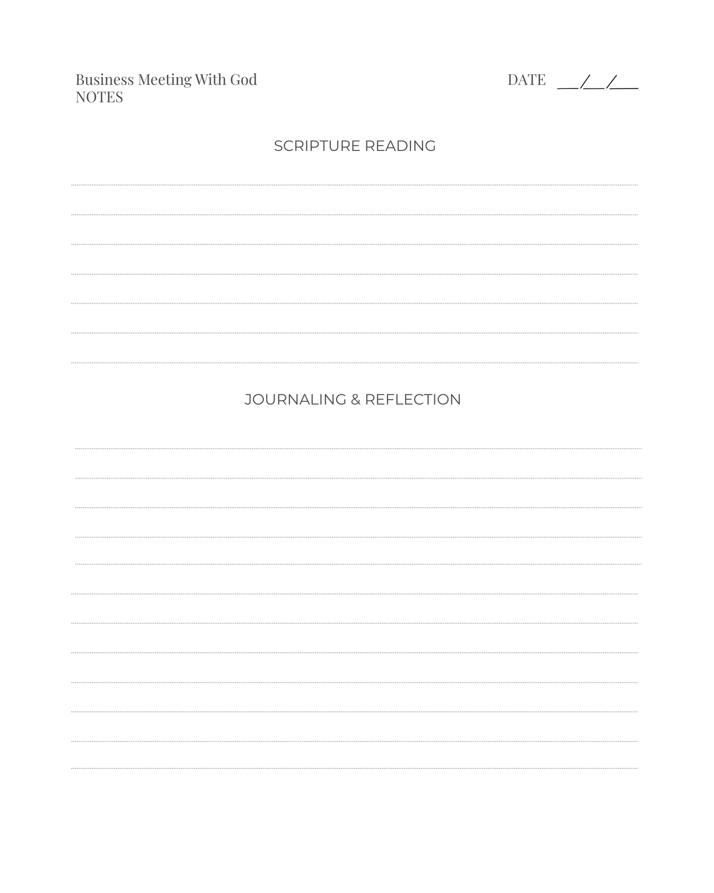Called To Build Journal